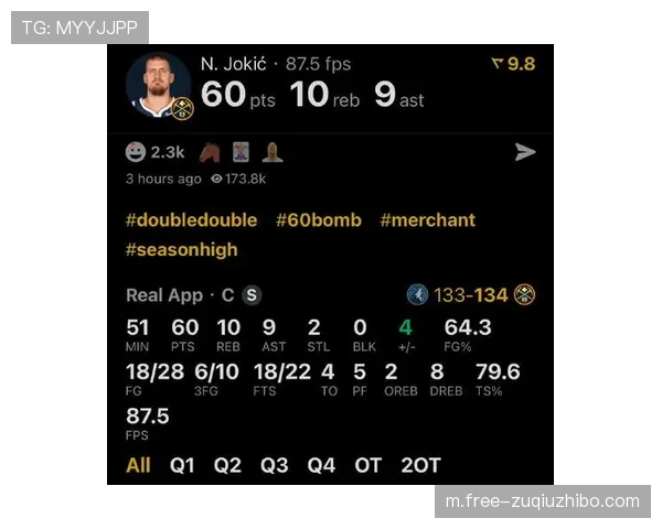 约基奇伤愈复出即取三双 但无力阻止掘金加时惜败 约基奇伤愈复出即取三双 但无力阻止掘金加时惜败